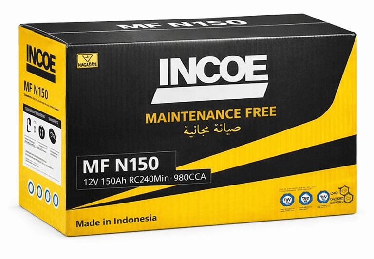 INCOE MF N150 – بطارية 12V 150Ah لا تحتاج صيانة