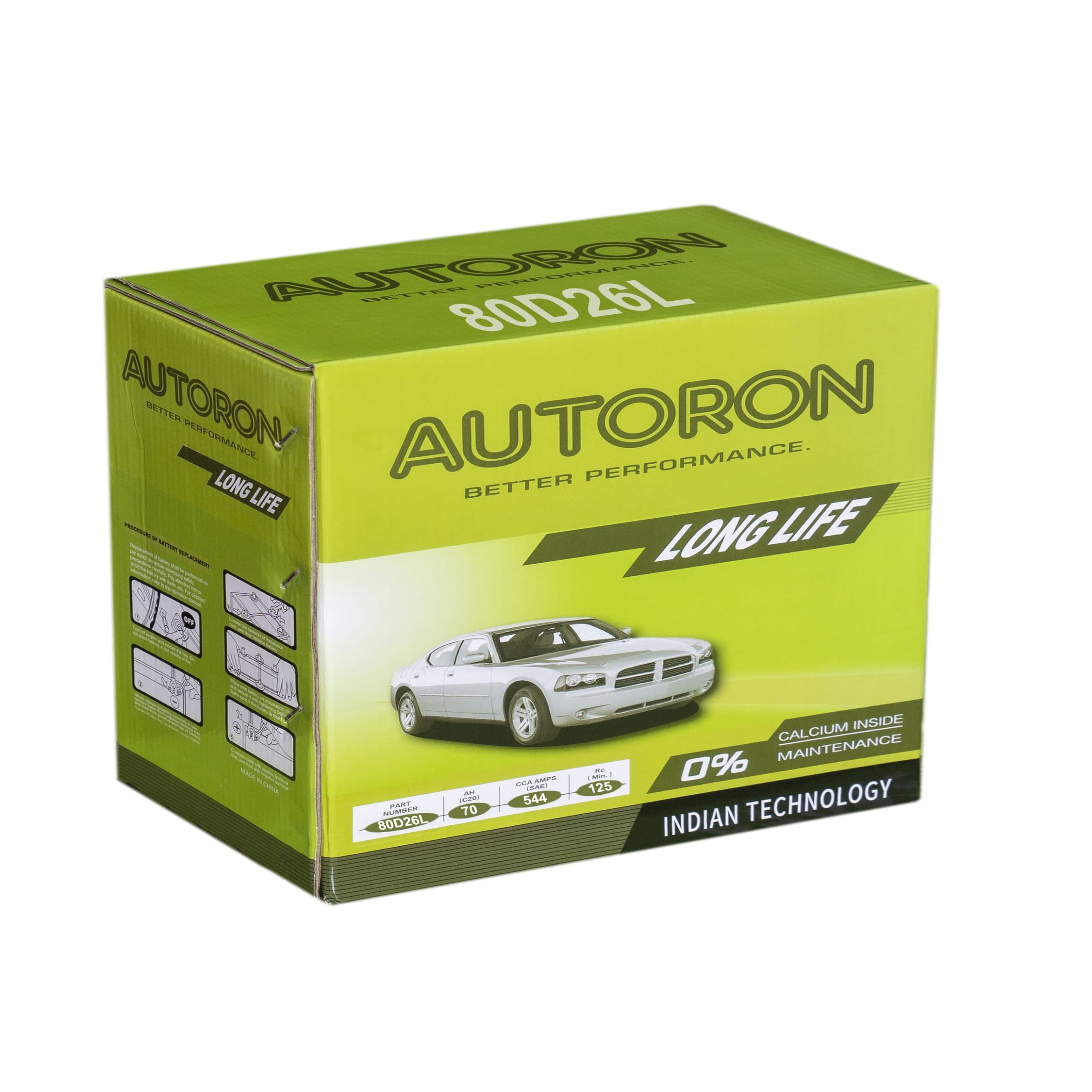 Autoron 80D26L/R 70Ah Car Battery | For Hyundai, Kia, Toyota, Ford & More