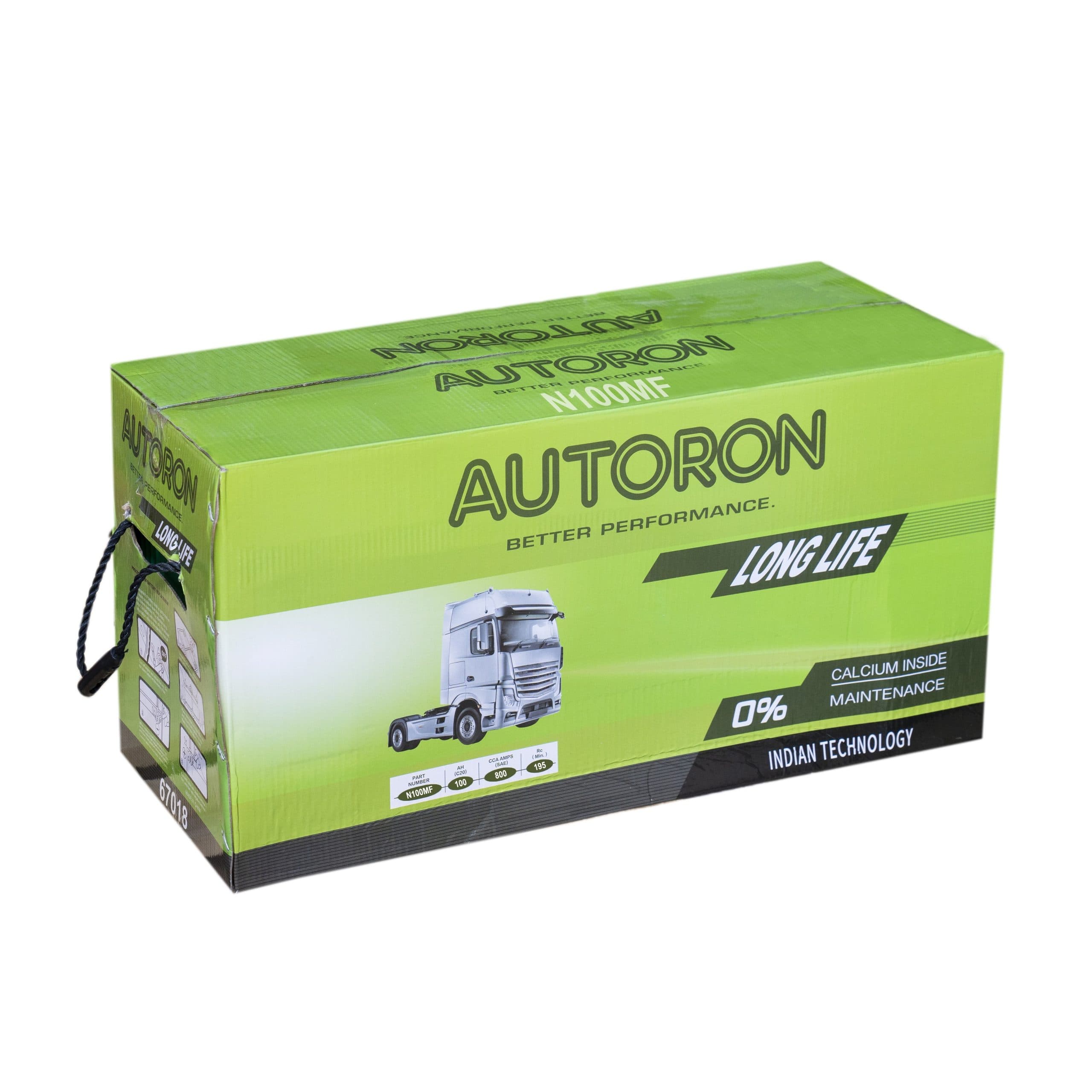 بطارية Autoron N100 بقدرة 100Ah شاقة التحمل للمعدات الإنشائية والمولدات والشاحنات
